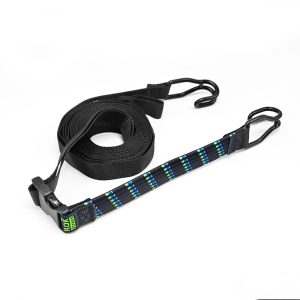 ROK 150025A-R All Purpose Heavy Duty Adjustable Stretch Strap Black/Blue/Green/Reflective