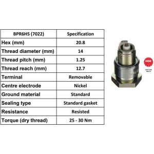 NGK Spark Plug BPR6HS Plugs [Box 10]