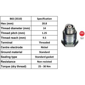 NGK Spark Plug B6S Plugs [Box 10]