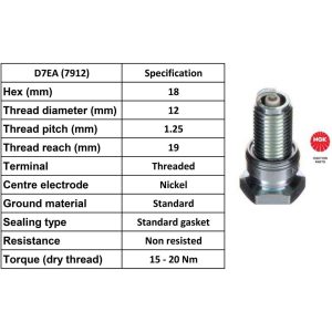 NGK Spark Plug D7EA/D7ES Plugs [Box 10]