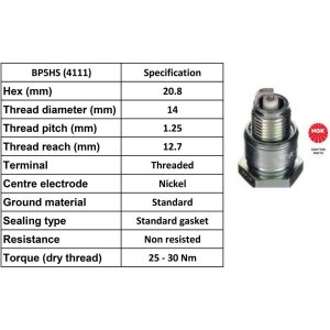 NGK Spark Plug BP5HS Plugs [Box 10]