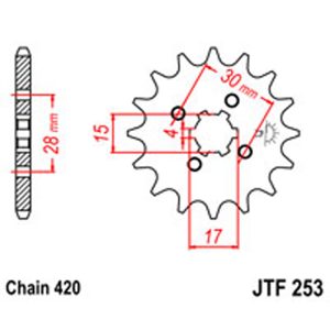 JT Gear Box Sprockets G/B 253/255/272-13T HON