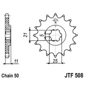 JT Gear Box Sprockets G/B 508-15T KAW S/O