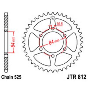 JT Rear Sprockets R/W 812-43T SUZ +