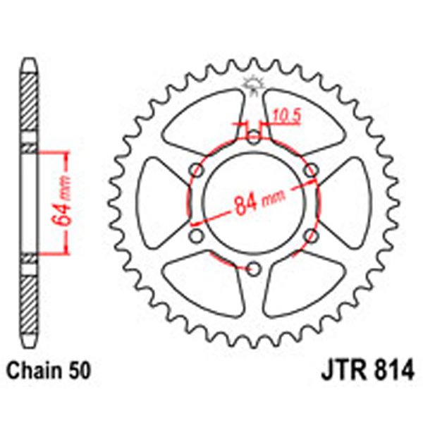 JT Rear Sprockets R/W 814-45T SUZ +