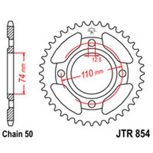 JT Rear Sprockets R/W 854-38T YAM