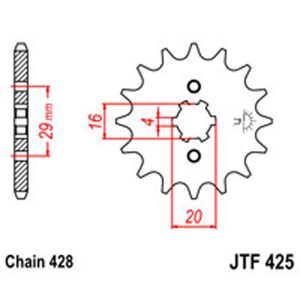 JT Gear Box Sprockets G/B 425/416-13T