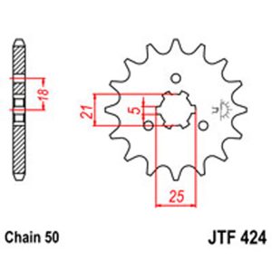 JT Gear Box Sprockets G/B 424/567-16T
