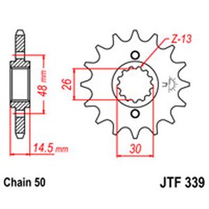 JT Gear Box Sprockets G/B 339-17T HON