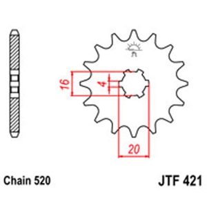JT Gear Box Sprockets G/B 422-12T SUZ