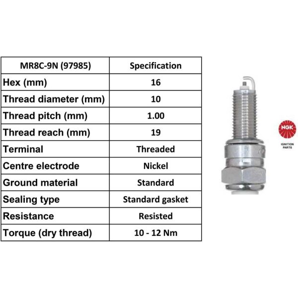 NGK Spark Plug MARC-9N Plugs [Box 10]
