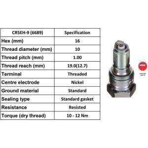 NGK Spark Plug CR5EH-9 Plugs [Box 10]
