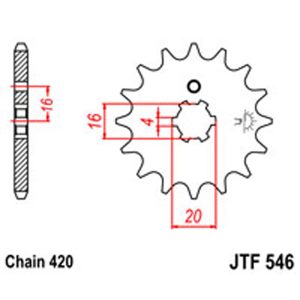 JT Gear Box Sprockets G/B 546/560-15T YAM