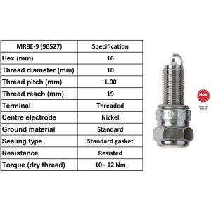 NGK Spark Plug MR8E-9 Plugs [Box 10]
