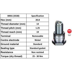 NGK Spark Plug B9EG Plugs [Box 4]