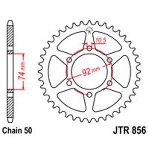 JT Rear Sprockets R/W 856-45T YAM [852]