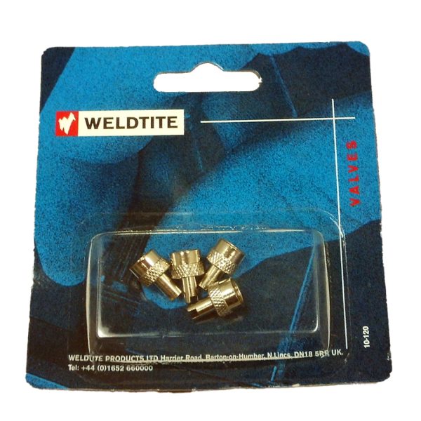 Weldtite Valve Caps 05004 Key Type Metal [Pk 4]