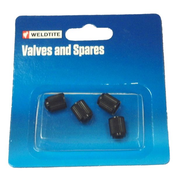 Weldtite Valve Caps 05005 Schrader Type Plastic [Pk 4]