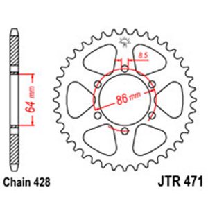 JT Rear Sprockets R/W 471-50T KAW