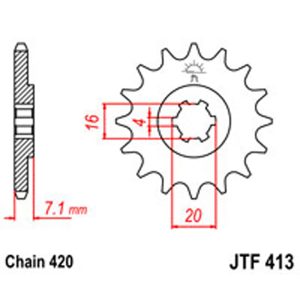 JT Gear Box Sprockets G/B 413-12T SUZ