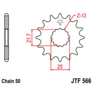 JT Gear Box Sprockets G/B 566-14T SUZ