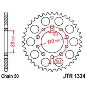 JT Rear Sprockets R/W 1334/334/341-43 HON DUAL COMBINATION