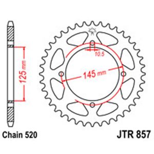 JT Rear Sprockets R/W 857-39T YAM