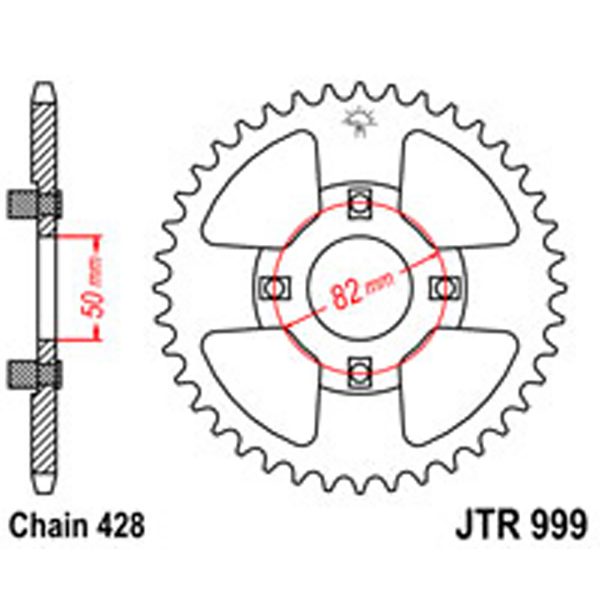 JT Rear Sprockets R/W 999-42T HON [153M]