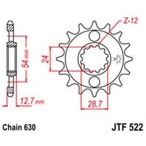 JT Gear Box Sprockets G/B 522-15T KAW