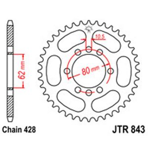 JT Rear Sprockets R/W 843-53T YAM