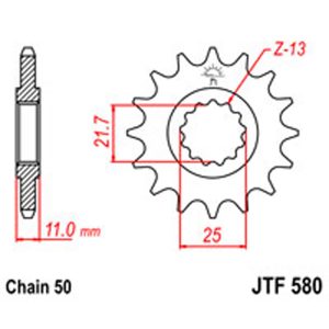 JT Gear Box Sprockets G/B 580-16T YAM
