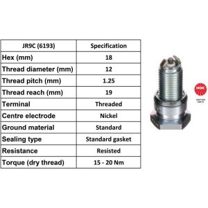 NGK Spark Plug JR9C Plugs [Box 10]