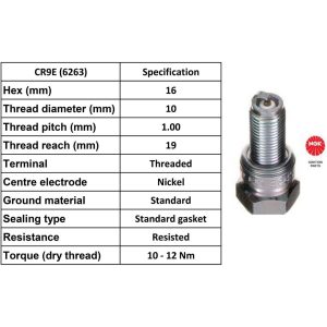 NGK Spark Plug CR9E Plugs [Box 10]