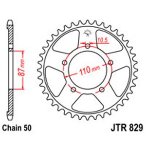 JT Rear Sprockets R/W 829/0824-42T SUZ [824]