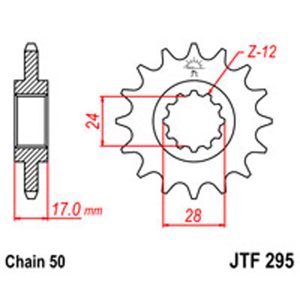 JT Gear Box Sprockets G/B 295-15T HON