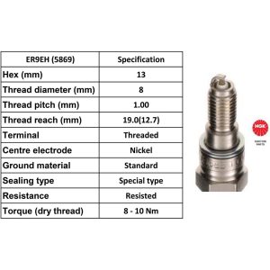 NGK Spark Plug ER9EH Plugs [Box 10]