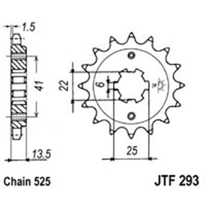 JT Gear Box Sprockets G/B 293-15T HON