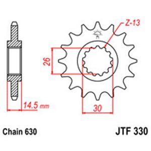 JT Gear Box Sprockets G/B 330-15T HON