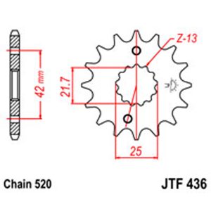 JT Gear Box Sprockets G/B 436/565-15T SUZ/YAM [438]