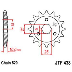 JT Gear Box Sprockets G/B 438-15T SUZ [412]