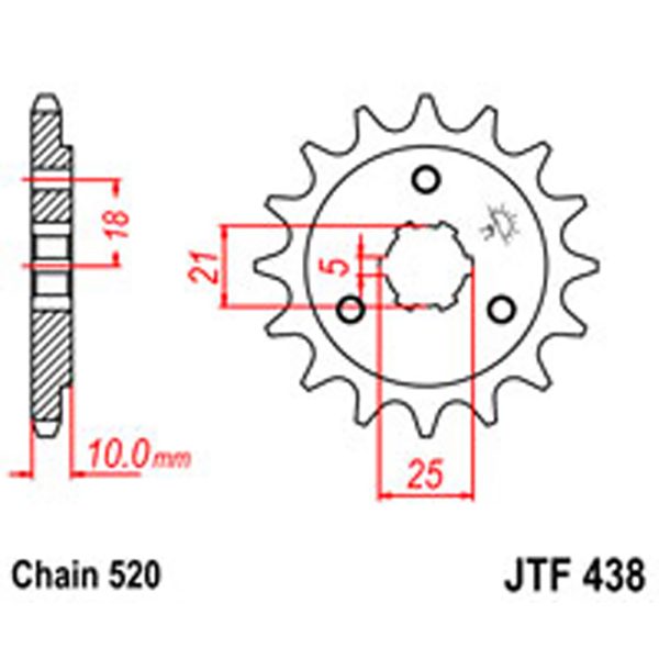JT Gear Box Sprockets G/B 438-15T SUZ [412]