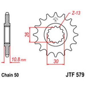 JT Gear Box Sprockets G/B 579-17T YAM