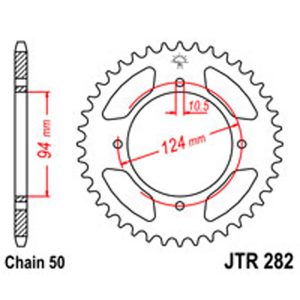 JT Rear Sprockets R/W 282-36T HON