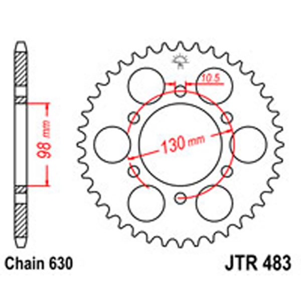 JT Rear Sprockets R/W 483-33T KAW