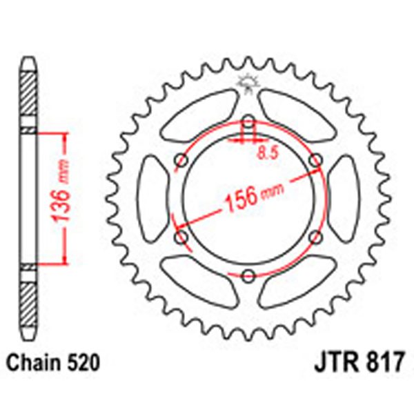JT Rear Sprockets R/W 817-46T SUZ [830]