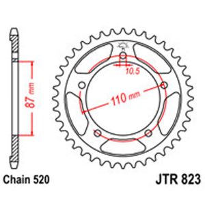 JT Rear Sprockets R/W 823-39 SUZ [795]