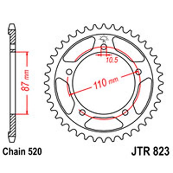 JT Rear Sprockets R/W 823-39 SUZ [795]