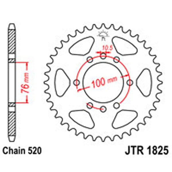 JT Rear Sprockets R/W 1825/825-48T SUZ [823]