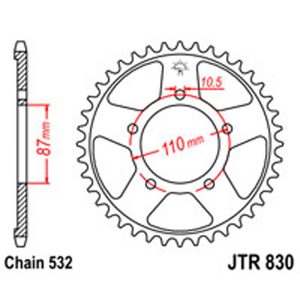 JT Rear Sprockets R/W 830-46T SUZ [821]