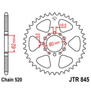 JT Rear Sprockets R/W 845-45T YAM S/O